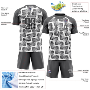 Uniformes de fútbol para entrenamiento de jugadores de fútbol, ropa deportiva, camiseta de fútbol gris plateado, ropa de fútbol para adultos, camiseta personalizada OEM - Product Image 3