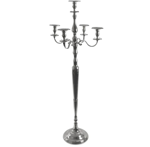 Alam Export India Nuevo diseño elegante Oro Plata Candelabro personalizado con vidrio transparente votivo y hecho a mano en aluminio - Product Image 1