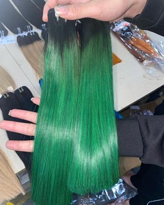 Paquetes de cabello virgen recto de hueso de proveedor de longitud corta de color de dos tonos Ombre, extensiones de cabello con cierre de encaje - Product Image 3