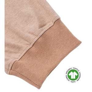 <b>Men</b> Organic Heirloom Brown Jogger Pants Undyed Heirloom Cotton, 5.4 oz Jersey, Breathable with <b>Stretch</b> Waistband and Ribbed Leg - Product Image 6