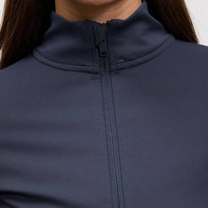 Ensemble de yoga deux pièces sans couture pour femmes Leggings taille haute à manches longues haut court respirant actif extensible motif à pois poches - Product Image 3