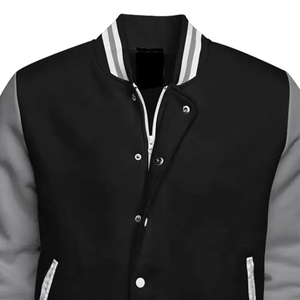 Blouson universitaire entièrement personnalisé à col montant, avec patch en chenille personnalisé, veste de style Letterman pour équipe scolaire avec logo frontal - Product Image 2