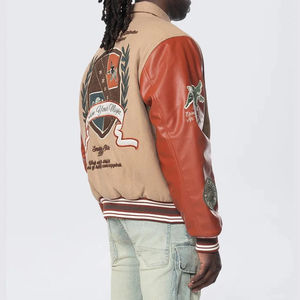 Vestes universitaires pour hommes 2025 avec corps en laine noire, motif de lettres en chenille personnalisé, broderie, vestes universitaires pour hommes - Product Image 4