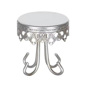 Présentoir à gâteau en forme personnalisée en métal au design fantaisie, fini or, pour présentoir de fête d'anniversaire de mariage, vente en gros en vrac - Product Image 2
