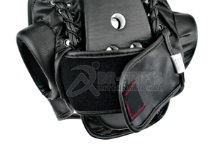 Genuine Leather Boxing Headgear, MMA, Kickboxing <b>Head</b> GuardMuay Thai Open Chin <b>Head</b> guard Martial Arts Sparring Helmet - Product Image 3