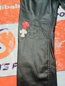 Leather <strong>pants</strong> men Custom Streetwear Stacked <strong>Pants</strong> <strong>Punk</strong> Hip Hop Trousers Embroidery Patch Men Leather <strong>Pants</strong>