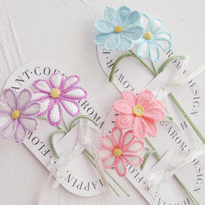 Hand-Woven Knitted Finished Mixed Bouquet Graduation Gift for Valentine's Day Foreign Trade Wholesale Crochet Flowers for Dec - Product Image 2