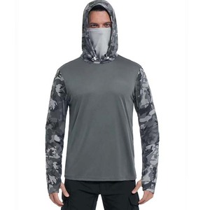 เสื้อฮู้ดลายพรางสำหรับกลางแจ้งเสื้อมีฮู้ดลายพรางผ้าฝ้าย100% น้ำหนักเบาดีไซน์คลาสสิกสำหรับป้องกันแสงแดดตกปลา - Product Image 1