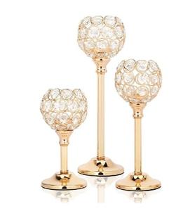 Silver & Gold Diamond Crystal Wedding Table Crystal <b>Tealight</b> <b>Candle</b> Holder Decoration Luxury Home Decor Tea Light Votive - Product Image 2