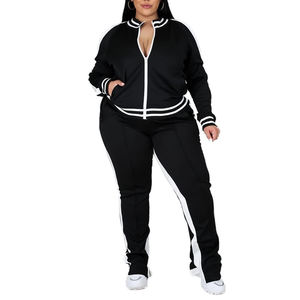 Chándal de talla grande de 2 piezas personalizado para mujer, novedad de 2025, chándal de talla grande con logotipo personalizado de último diseño para mujer - Product Image 4