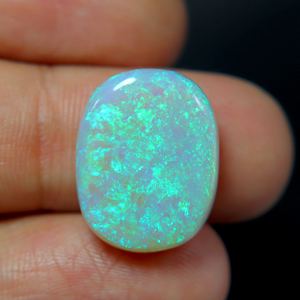 อัญมณีโอปอลทรงหลังเบี้ยสีเขียวคริสตัลไฟอัญมณีโอปอลทรงหลวมจากออสเตรเลีย17.00กะรัต - Product Image 2