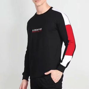 2024 hiver coupe ajustée plaine couleur unie hommes sweats respirant Polyester/coton nouveauté meilleure vente - Product Image 2