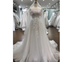 <b>Bride</b> <b>Dress</b> Sweetheart Collar Waist Slim Trailing Wedding <b>Dress</b> TNBPno68 Made in Vietnam Best Price - Product Image 1