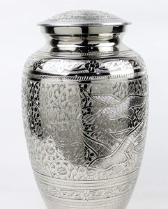 Urnes de crémation en métal en aluminium pour les cendres et les restes mortels | Magnifiques urnes faites à la main pour humains et animaux de compagnie (Crayon Nickel Craft) - Product Image 4