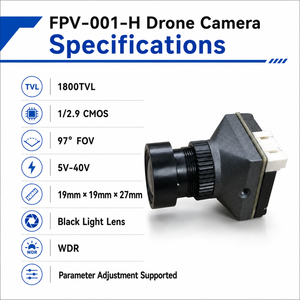 FPV-001H 1800TVL กล้องโดรน FPV 1/1.8″ CMOS 125 °   FOV WDR ระบบมองเห็นกลางคืน ความหน่วงต่ำ แรงดันไฟฟ้ากว้าง 5-40V - Product Image 3