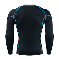 Couche de base thermique légère à manches longues pour hommes, respirante et chaude, idéale pour la superposition et la remise en forme.