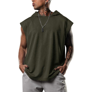 Nouvel arrivage de vêtements d'entraînement de gymnastique respirants à capuche sans manches XS pour hommes - Product Image 3