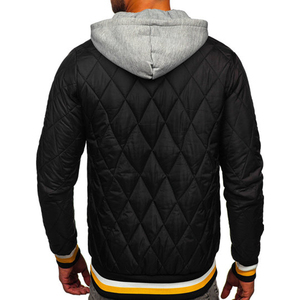 Vestes Letterman de haute qualité corps en laine manches en cuir véritable vêtements d'hiver veste bouffante pour hommes intelligente et élégante veste d'hiver - Product Image 3