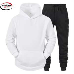 Haute qualité hommes formation Fitness survêtement personnalisé deux pièces ensemble respirant Jogging costume à capuche imprimé Logo grandes tailles - Product Image 5