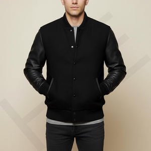 Chaqueta Universitaria para Hombre, Chaqueta de Mezcla de Lana - Product Image 3