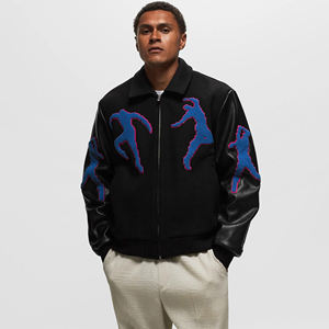 Chaqueta Universitaria para Hombre de la Mejor Calidad, Diseño Personalizado con su Logotipo, Etiqueta Privada, Lana, Invierno, Cuello Alto - Product Image 3