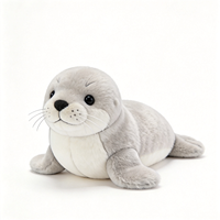 En gros, Adorable coussin en peluche phoque, poupée animal marin en peluche douce, poupée en peluche mignonne de dessin animé, coussin en peluche phoque personnalisé