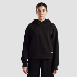 Sweat à capuche noir à demi-zip pour femme Vitablaze - Product Image 1