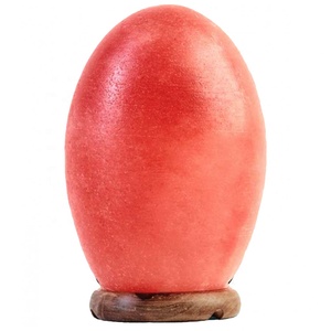 โคมไฟเกลือยูเอสบีหิมาลัยสีชมพูแกะสลักรูปทรงไข่รูปทรงเรขาคณิตจาก Sian - Product Image 4