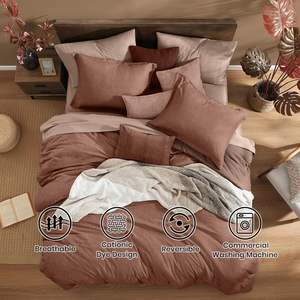 Full <b>Size</b> Comforter Set, Terracotta <b>Bedding</b> Comforter Sets Full 7 Pieces with Comforter, <b>Sheets</b>, Pillowcases & Shams - Product Image 2