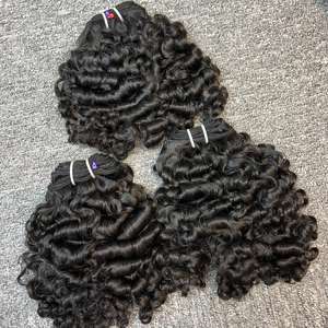 Cheveux birmans bouclés dans la trame, 100% cheveux humains, cheveux bruts - Product Image 2