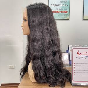 Vente en gros d'extensions de cheveux humains vierges Remy vietnamiens tête complète perruque ondulée naturelle avec perruque complète de qualité de style droit élégant - Product Image 3