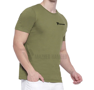 T-shirts à logo personnalisé pour hommes | T-shirt en coton vierge de haute qualité Fournisseur en gros Couleur unie à manches courtes - Product Image 3