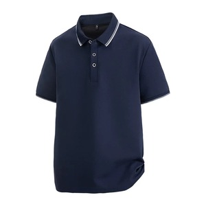 Camisa de Verano 2025 para Hombre, Talla Grande, con Botones, Poliéster/Algodón, Transpirable, de Secado Rápido, Manga Corta, Lisa, Informal, Estilo Jersey, para Golf - Product Image 1