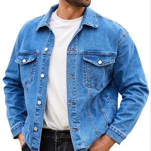 Chaqueta ajustada y cómoda con logotipo personalizado Chaqueta vaquera de gran tamaño lavada de alta calidad para hombre Chaqueta de diseño de uso regular para hombre - Product Image 1