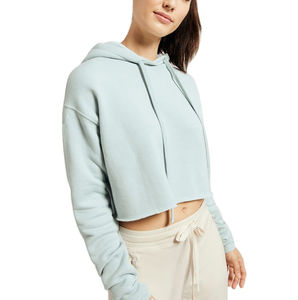 Sudadera Corta de Felpa de Algodón Premium OEM para Mujer, Sudadera Corta Moderna, Top Corto Elegante y Cómodo para Mujer - Product Image 5