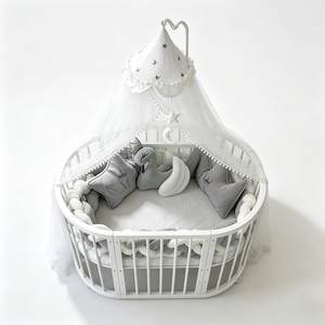 Juego de cuna de felpa rosa empolvado personalizado con juguete de cisne, almohada de estrella y corona, juguete de peluche de cisne, almohada de estrella personalizada para bebé - Product Image 2