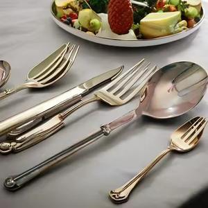 Juego de servidor de ensalada hecho a mano, cubiertos de acero con espejo y asas de plata natural, opción de regalo personalizada perfecta - Product Image 3