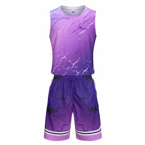 Uniformes de basket-ball respirants pour hommes avec logo personnalisé de haute qualité Ensemble de basket-ball sans manches d'été imprimé par sublimation - Product Image 1