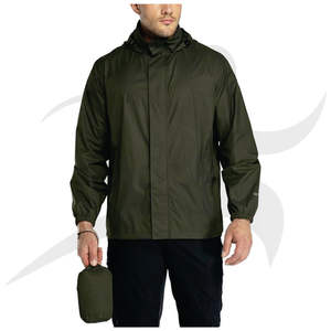 Customized Design Men's Waterproof Windbreak <b>Raincoat</b> <b>with</b> <b>Hood</b> for Running Hiking Cycling Lightweight Jacket for Man Jacket - Product Image 1