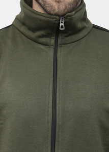 Chándal verde de diseño de panel personalizado de gran tamaño para hombre de la mejor calidad 100% poliéster de alta calidad logotipo personalizado transpirable-Venta en línea - Product Image 5