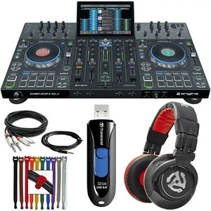 Denon DJ Prime 4+ ระบบดีเจอัลลอนสแตนด์อโลน 4 แชนแนล ของแท้ พร้อมคอนโทรลเลอร์ Serato DJ สีดำ แถมอุปกรณ์เสริมฟรี - Product Image 1