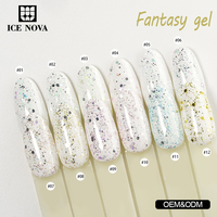 ICE NOVA Fantasy Gel Gel d'extension de haute qualité 26 couleurs Sparkle Acrylic Polygeling Build Gel disponible pour la conception de vos ongles