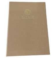 Porte-menu en tissu de jute et lin, design haut de gamme, format A4/A5, certifié ISO, couleur et logo personnalisés, fournisseur direct d'usine, hôtels