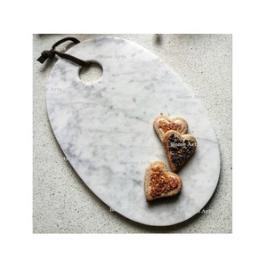 Planche à fromage de forme ovale de taille personnalisée Planche à découper en marbre et bois pour hôtel et restaurant - Product Image 5
