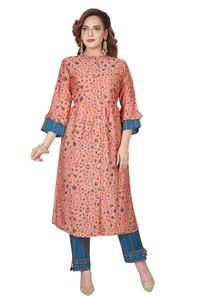 Ropa de moda para mujer elegante de la mejor calidad conjunto de viscosa Kurta para uso diario disponible a precios al por mayor - Product Image 5