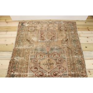 Tapis d'appoint vintage 3,7x6,1 pi (112x185 cm), tapis persan turc brun - Product Image 3