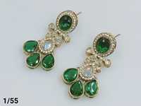 Nouveauté : Boucles d'oreilles pendantes Kundan en alliage plaqué or, motif floral ethnique, style indien, pour anniversaire, vente en gros