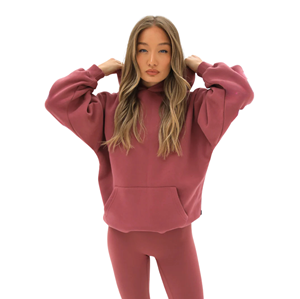 Sweat-shirt oversize pour femme en coton et polyester (50% coton, 50% polyester), style streetwear, épaules tombantes, coupe décontractée, mode, vêtements d'hiver - Product Image 1