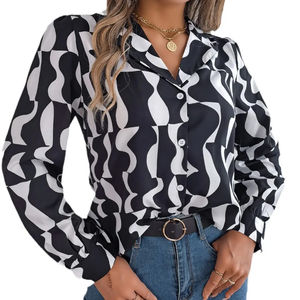 Temperament <b>Women</b> <b>Shirt</b> <b>Loose</b> Long Sleeve <b>Shirt</b> <b>Women</b> Casual Printed <b>Women</b> Top - Product Image 5