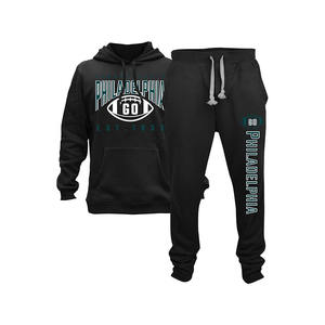 Conjunto Deportivo Personalizado 2025 con Logotipo Bordado e Impreso para Hombre, Resistente al Viento, Transpirable, con Sudadera con Capucha y Pantalones Deportivos para Gimnasio/Invierno - Product Image 1